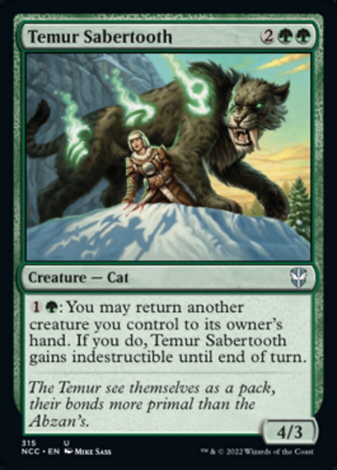 Temur Sabertooth [Streets of New Capenna Commander] (NCC 315)