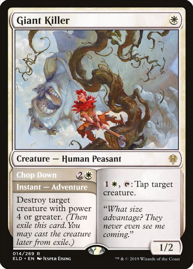 Giant Killer // Chop Down (Promo Pack) [Throne of Eldraine Promos] (PELD 14)