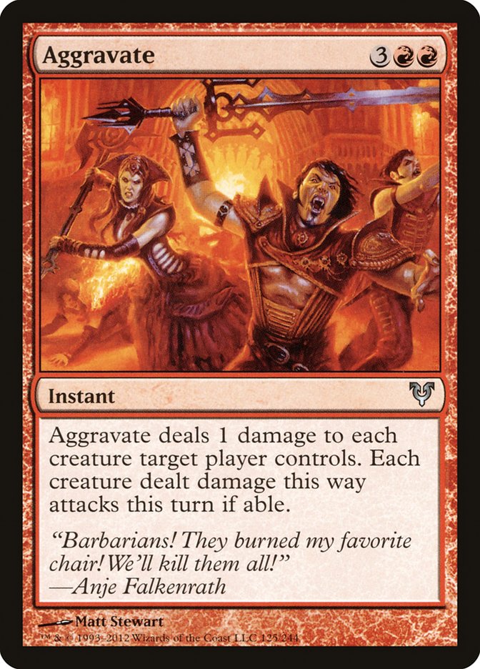 Aggravate [Avacyn Restored] (AVR 125)