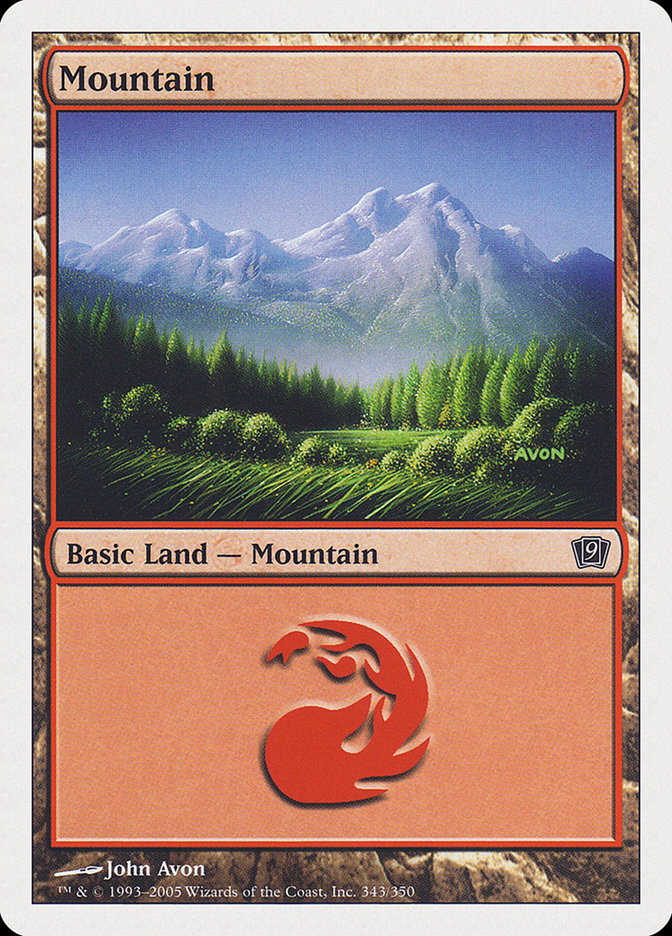 Mountain (#343) [Ninth Edition] (9ED 343)