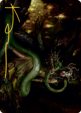 Saryth, the Viper's Fang Art Card (Gold-Stamped Signature) [Innistrad: Midnight Hunt Art Series] (AMID 53)