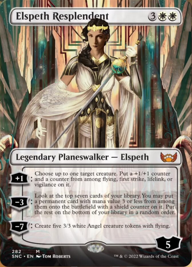 Elspeth Resplendent (Borderless) [Streets of New Capenna] (SNC 282)