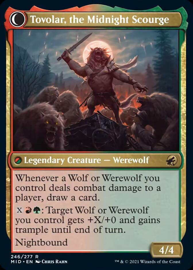 Tovolar, Dire Overlord // Tovolar, the Midnight Scourge [Innistrad: Midnight Hunt] (MID 246)