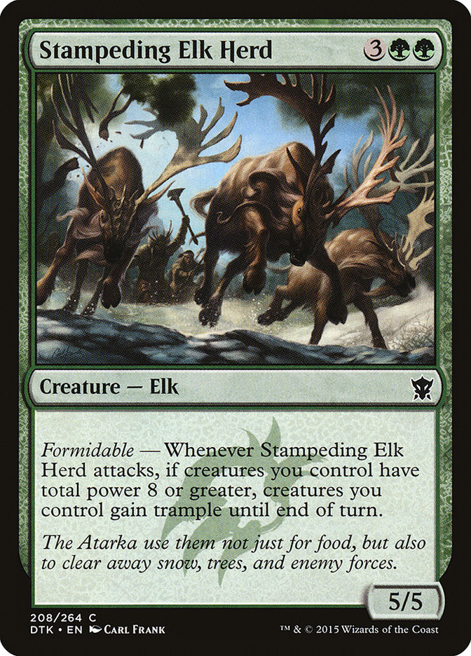 Stampeding Elk Herd [Dragons of Tarkir] (DTK 208)