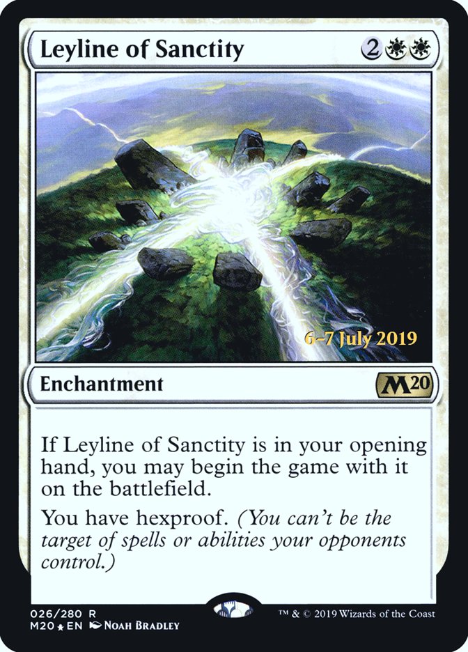 Leyline of Sanctity  [Core Set 2020 Prerelease Promos] (PM20 26S)