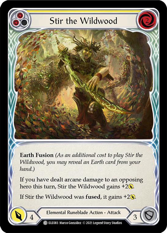 Stir the Wildwood (Yellow) [ELE083] 1st Edition Rainbow Foil