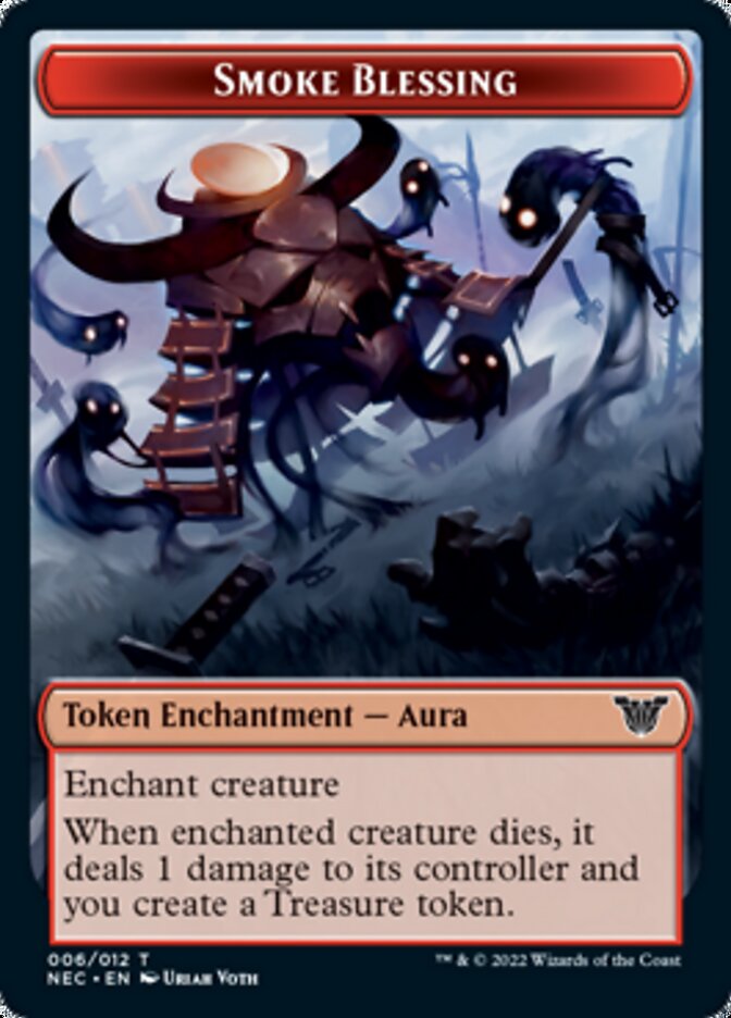 Smoke Blessing // Spirit (009) Double-sided Token [Kamigawa: Neon Dynasty Commander Tokens] (TNEC 6)