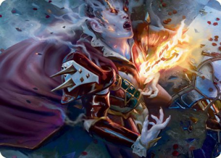 Flame-Blessed Bolt Art Card [Innistrad: Crimson Vow Art Series] (AVOW 44)