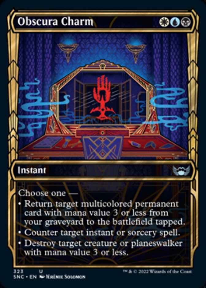 Obscura Charm (Showcase Golden Age) [Streets of New Capenna] (SNC 323)