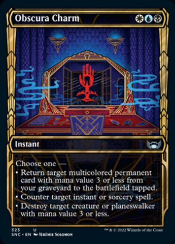 Obscura Charm (Showcase Golden Age) [Streets of New Capenna] (SNC 323)