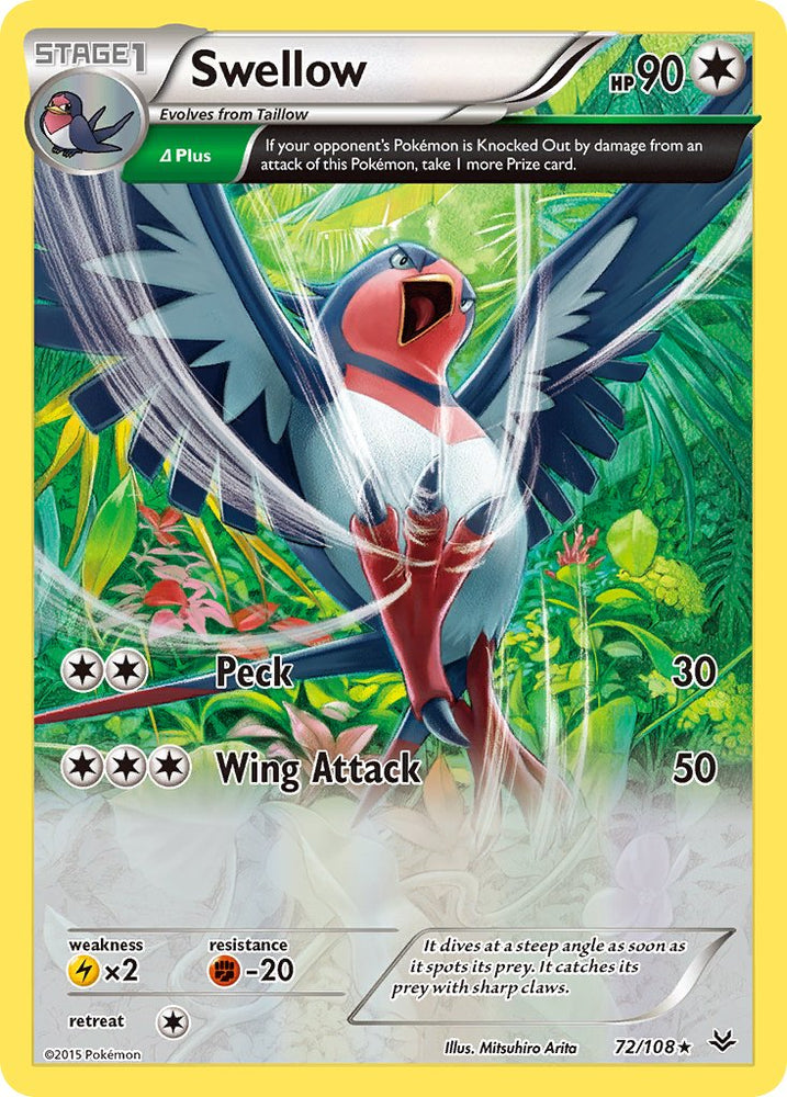 Swellow (XY Roaring Skies) (72/108) [Theme Deck Exclusives]