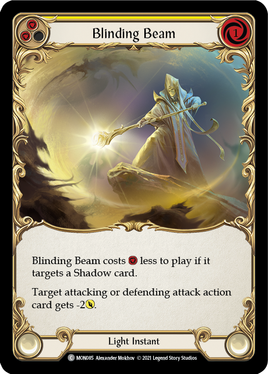 Blinding Beam (Yellow) (Rainbow Foil) [MON085-RF] 1st Edition Rainbow Foil