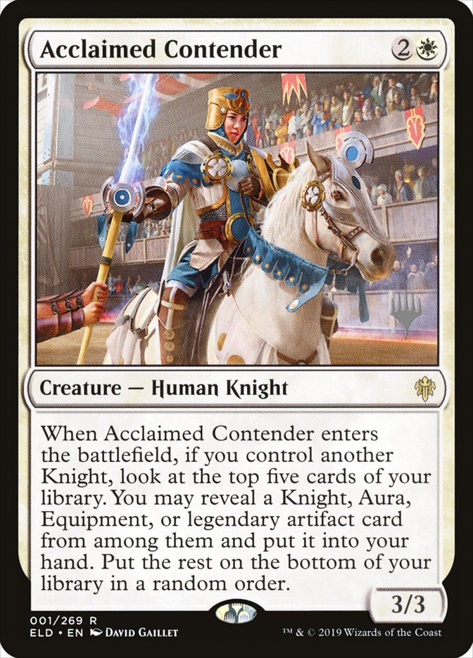 Acclaimed Contender (Promo Pack) [Throne of Eldraine Promos] (PELD 1P)