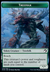 Human // Treefolk Double-sided Token [Innistrad: Midnight Hunt Tokens] (TMID 1)