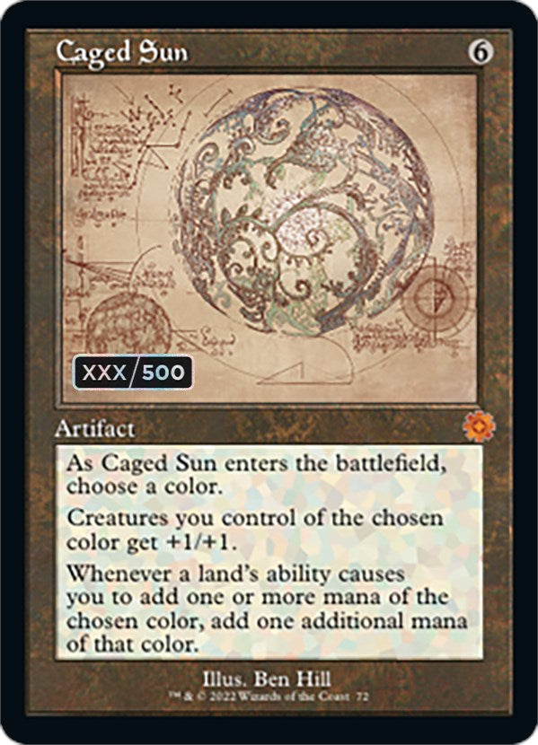Caged Sun (Schematic) (Serial Numbered) [The Brothers' War Retro Artifacts]