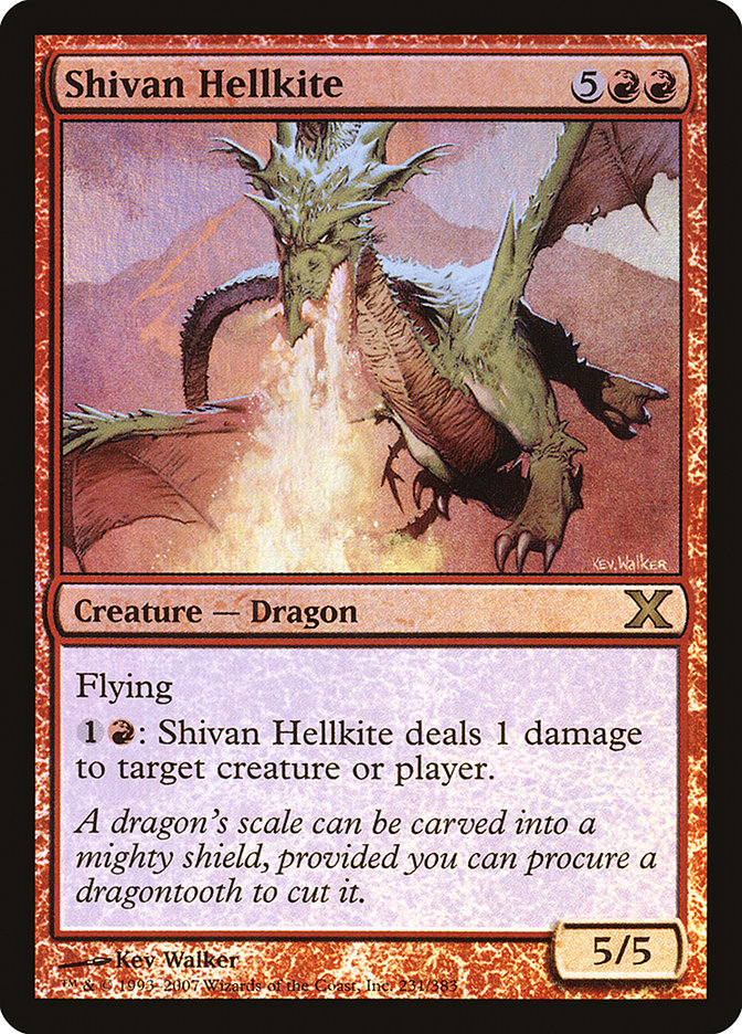 Shivan Hellkite (Premium Foil) [Tenth Edition] (10E 231)