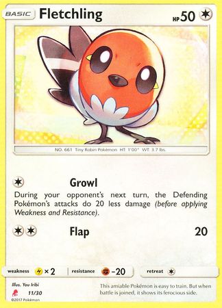 Fletchling (11/30) [Sun & Moon: Trainer Kit - Lycanroc & Alolan Raichu]
