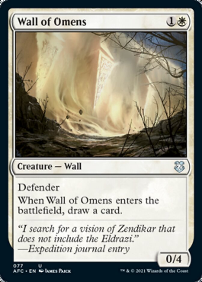 Wall of Omens [Dungeons & Dragons: Adventures in the Forgotten Realms Commander] (AFC 77)
