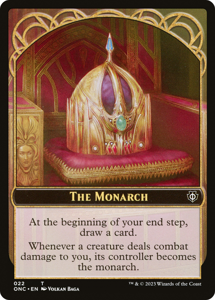The Monarch // Golem Double-Sided Token [Phyrexia: All Will Be One Commander]