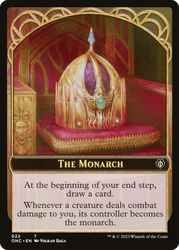 The Monarch // Golem Double-Sided Token [Phyrexia: All Will Be One Commander]