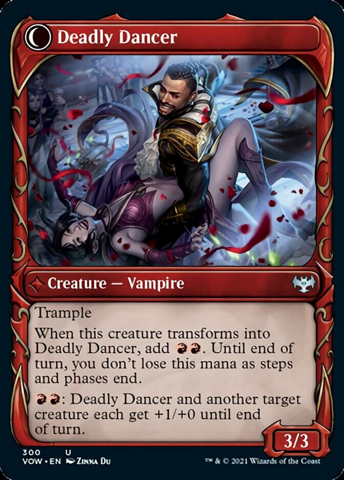 Alluring Suitor // Deadly Dancer (Showcase Fang Frame) [Innistrad: Crimson Vow] (VOW 300)