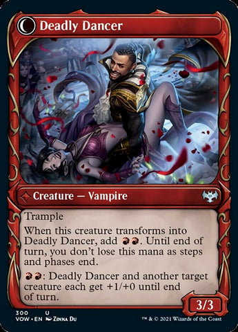 Alluring Suitor // Deadly Dancer (Showcase Fang Frame) [Innistrad: Crimson Vow] (VOW 300)