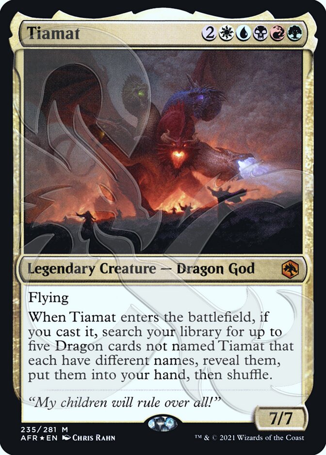 Tiamat (Ampersand Promo) [Dungeons & Dragons: Adventures in the Forgotten Realms Promos] (PAFR 235A)
