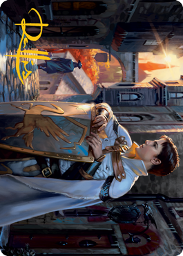 Dennick, Pious Apprentice Art Card (Gold-Stamped Signature) [Innistrad: Midnight Hunt Art Series] (AMID 58)