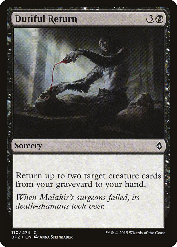 Dutiful Return [Battle for Zendikar] (BFZ 110)
