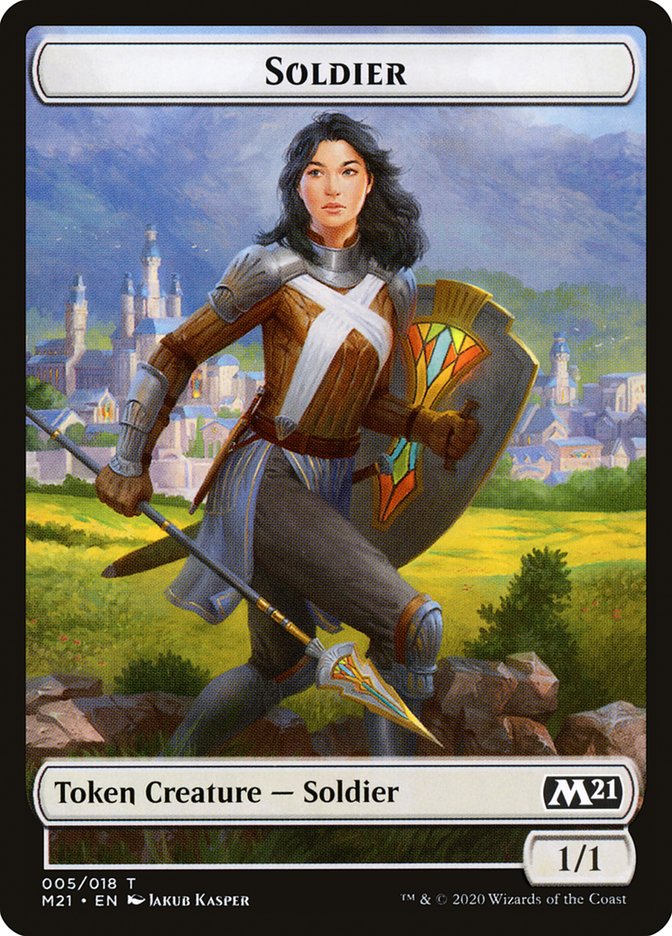 Cat (011) // Soldier Double-sided Token [Core Set 2021 Tokens] (TM21 11)