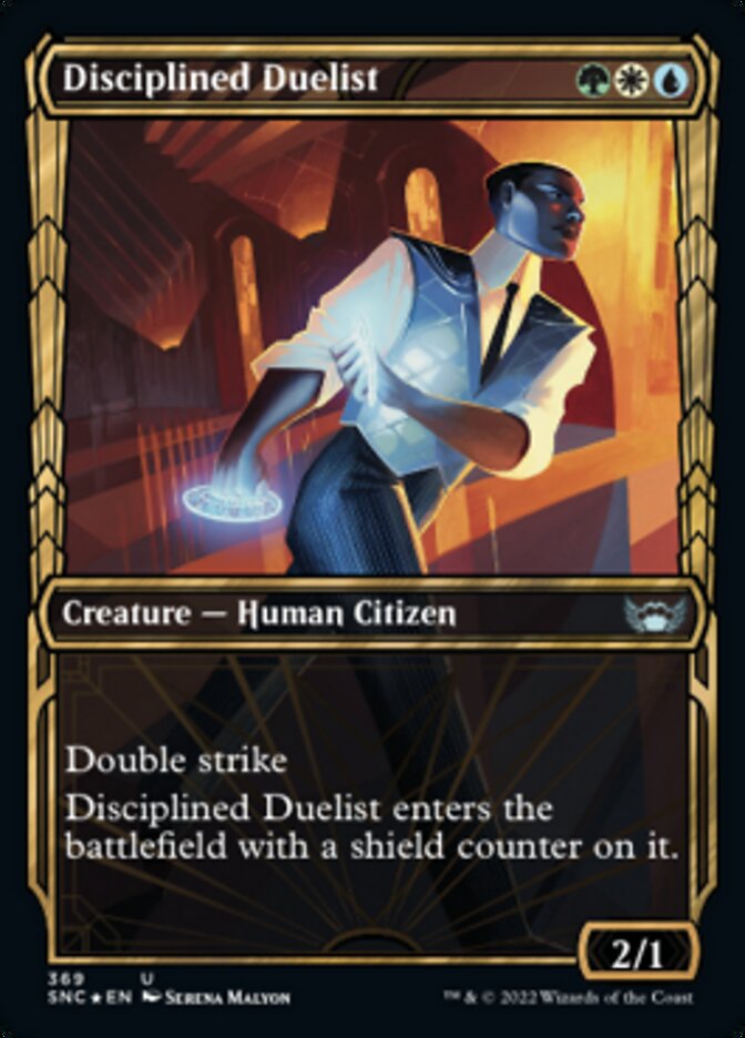 Disciplined Duelist (Showcase Golden Age Gilded Foil) (SNC 369)