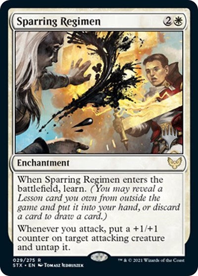 Sparring Regimen (Promo Pack) [Strixhaven: School of Mages Promos] (PSTX 29)