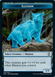 Illusion // Zombie Double-sided Token [Dungeons & Dragons: Adventures in the Forgotten Realms Commander Tokens] (TAFC 3)