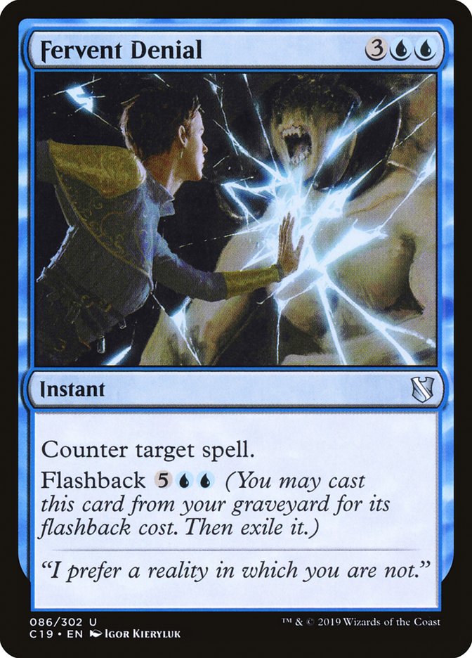 Fervent Denial [Commander 2019] (C19 86)