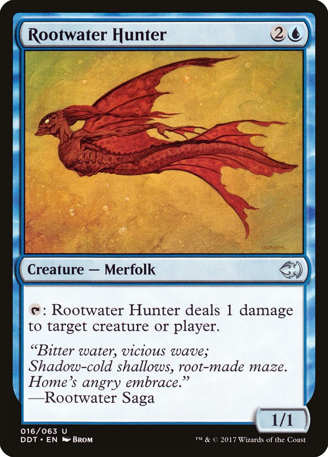 Rootwater Hunter [Duel Decks: Merfolk vs. Goblins] (DDT 16)