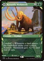 Kazandu Mammoth // Kazandu Valley (Showcase) [Zendikar Rising] (ZNR 305)
