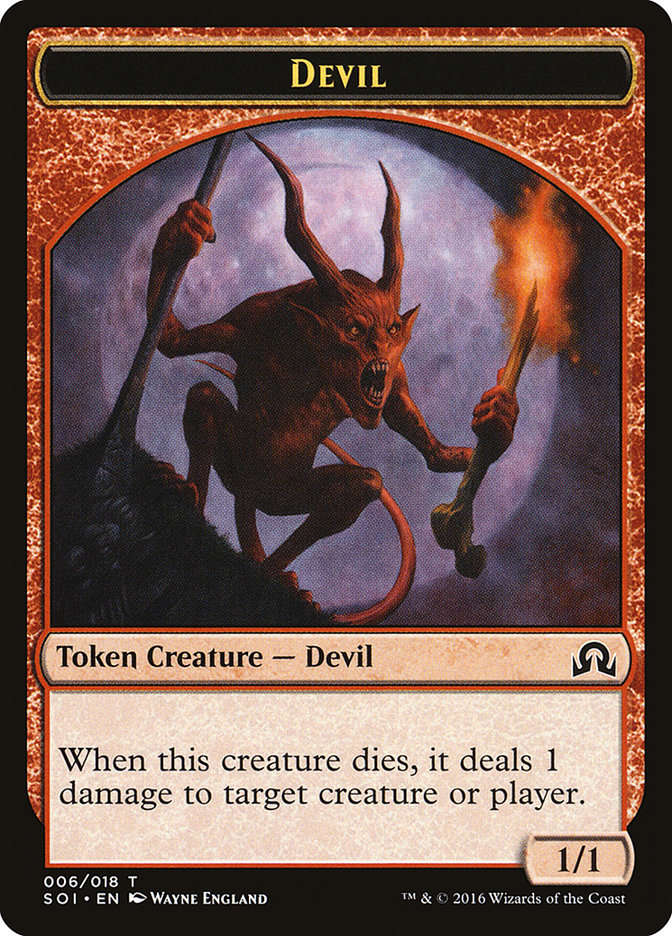 Devil [Shadows over Innistrad Tokens] (TSOI 6)