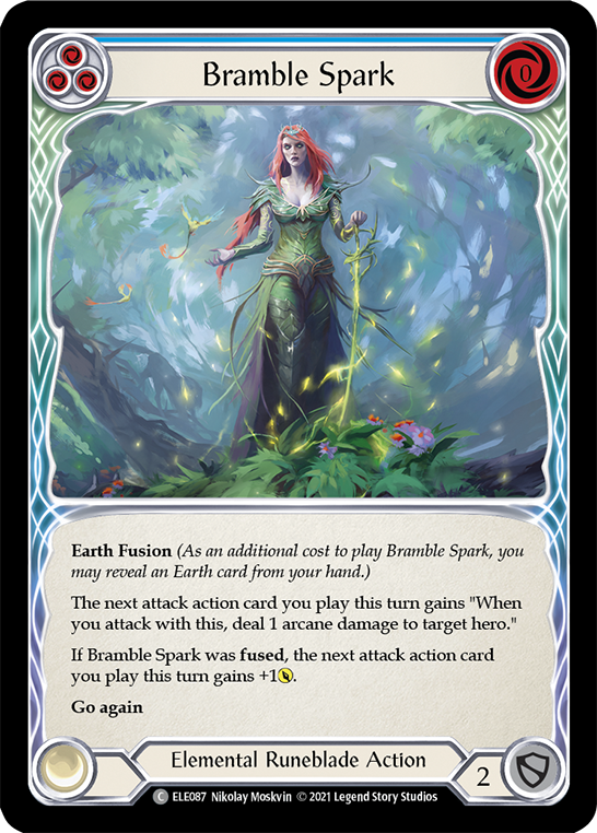 Bramble Spark (Blue) [ELE087] 1st Edition Rainbow Foil