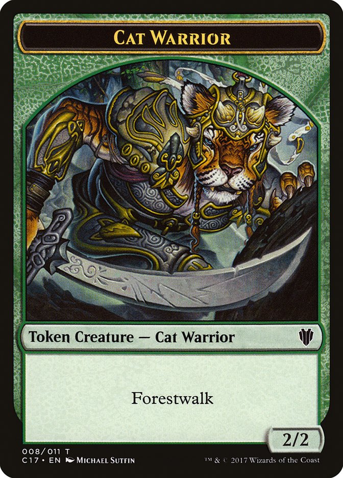 Cat Warrior Token [Commander 2017 Tokens] (TC17 8)