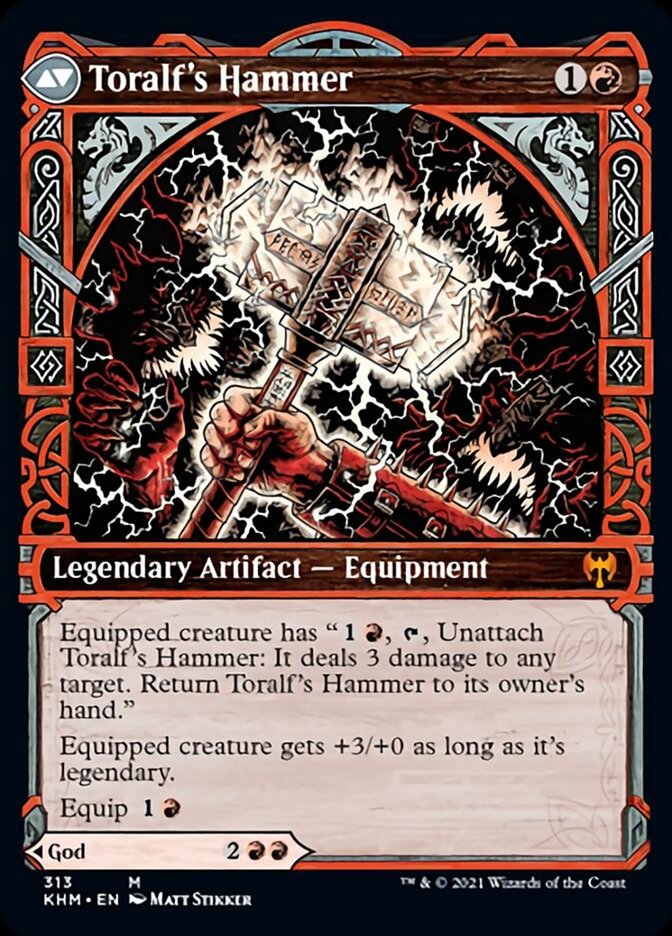 Toralf, God of Fury // Toralf's Hammer (Showcase) [Kaldheim] (KHM 313)