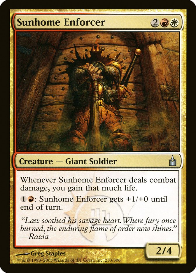 Sunhome Enforcer [Ravnica: City of Guilds] (RAV 233)