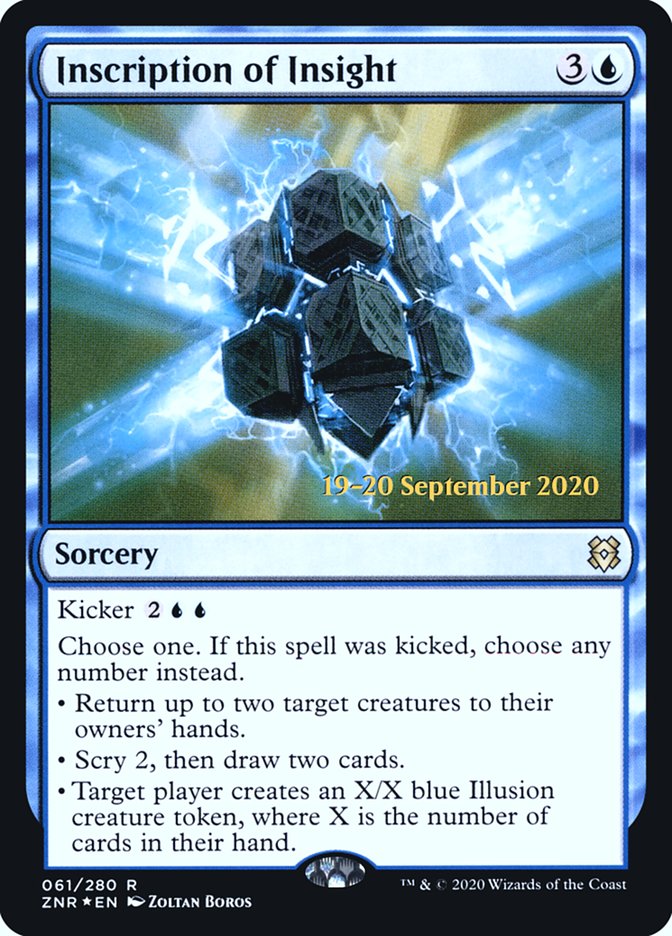 Inscription of Insight  [Zendikar Rising Prerelease Promos] (PZNR 61S)