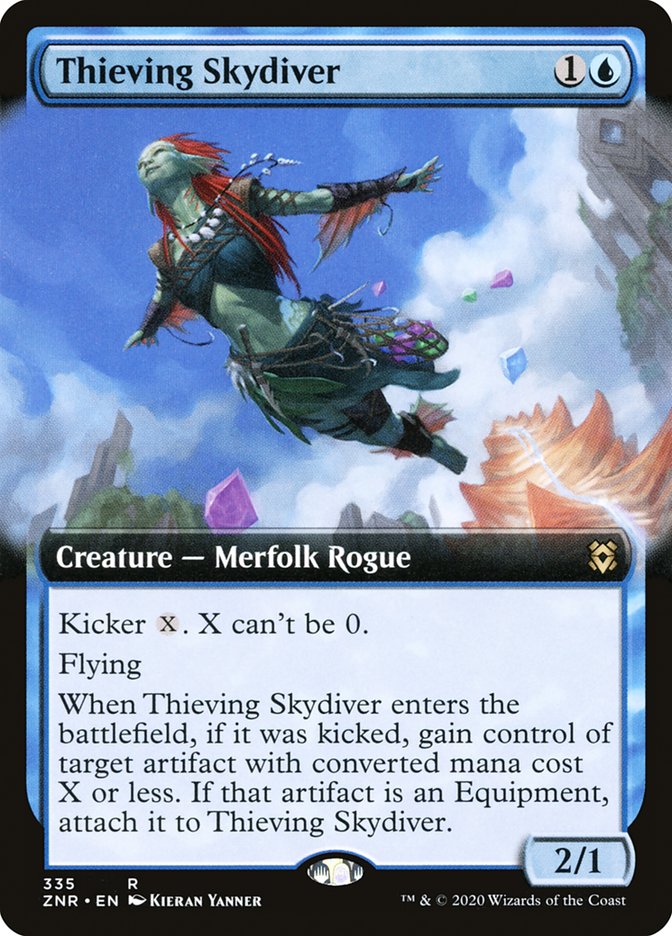 Thieving Skydiver (Extended Art) [Zendikar Rising] (ZNR 335)