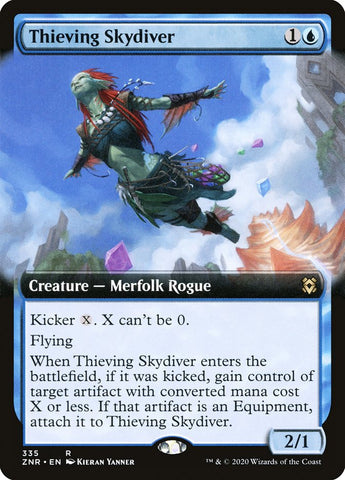 Thieving Skydiver (Extended Art) [Zendikar Rising] (ZNR 335)