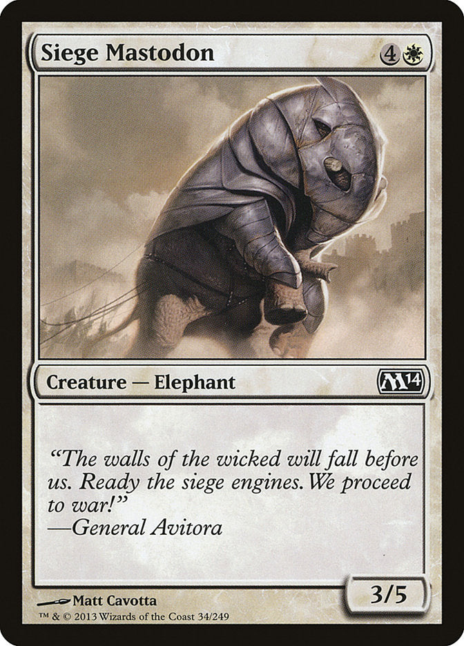 Siege Mastodon [Magic 2014] (M14 34)