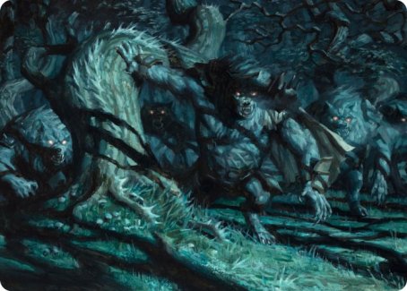 Unnatural Moonrise Art Card [Innistrad: Midnight Hunt Art Series] (AMID 70)