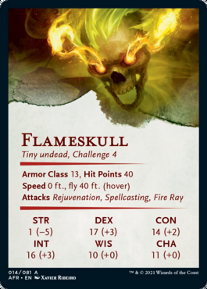 Flameskull Art Card [Dungeons & Dragons: Adventures in the Forgotten Realms Art Series] (AAFR 14)