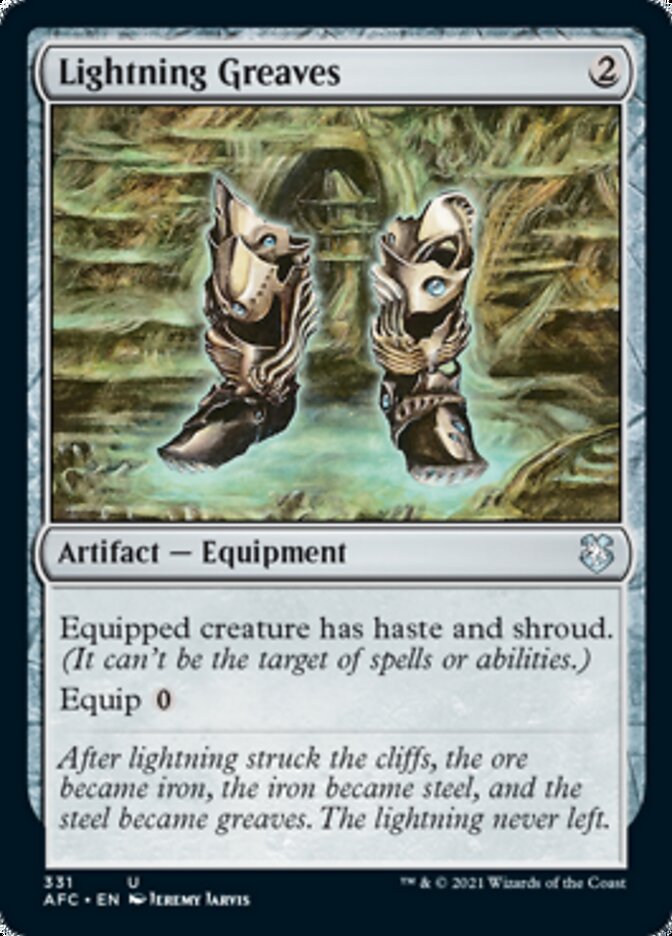 Lightning Greaves [Dungeons & Dragons: Adventures in the Forgotten Realms Commander] (AFC 331)