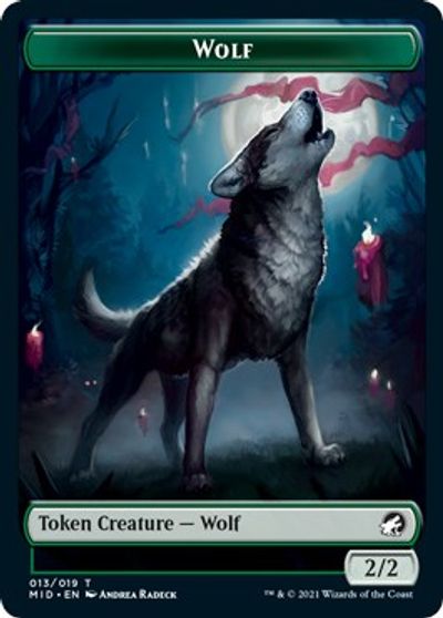 Centaur // Wolf Double-sided Token [Innistrad: Midnight Hunt Commander] (TMIC 8)
