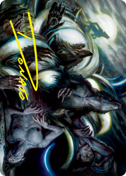 Lunar Rejection Art Card (Gold-Stamped Signature) [Innistrad: Crimson Vow Art Series] (AVOW 23)